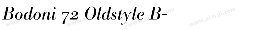 Bodoni 72 Oldstyle B字体转换 Bodoni 72 Oldstyle B字体转换